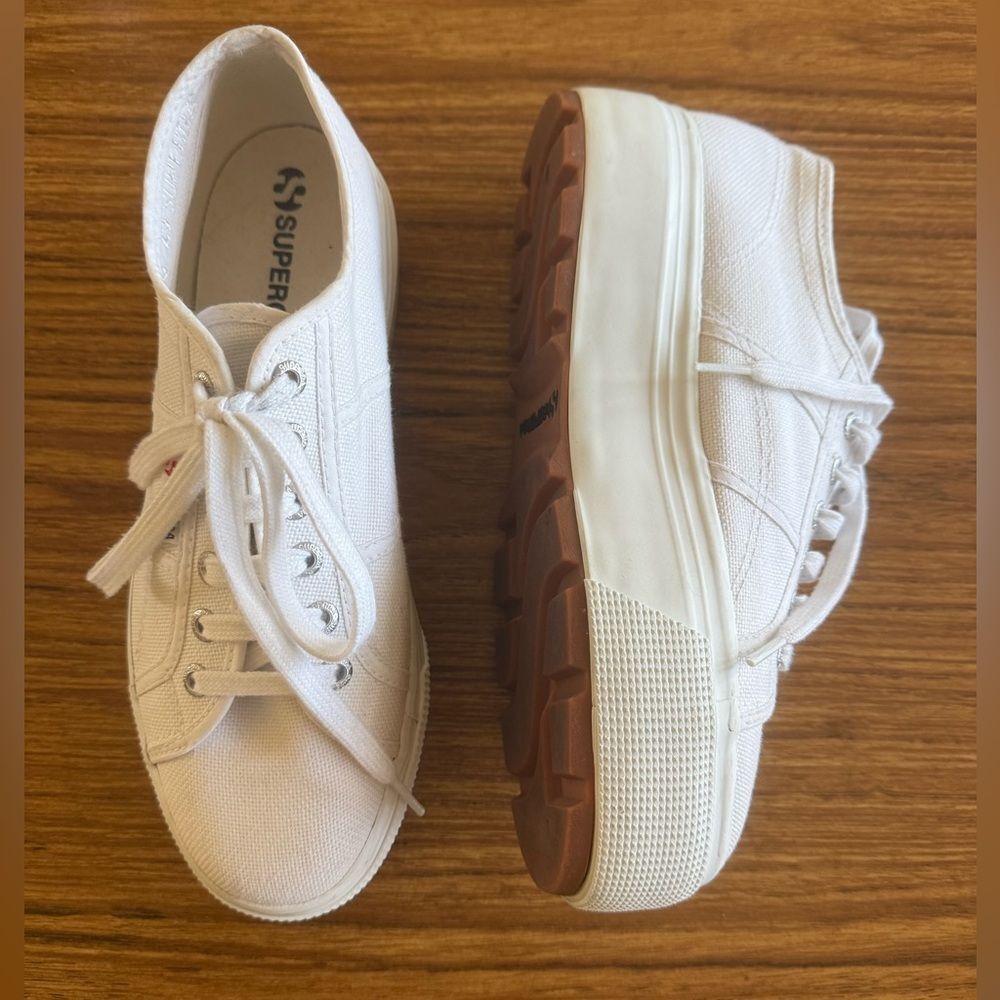 Superga - platform white canvas sneakers Unisex - US W 9 1/2, M 8, EU 41